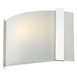 Polished Chrome Wall Sconce with Frosted Glass Shade - Homeroots - Flyclothing LLC