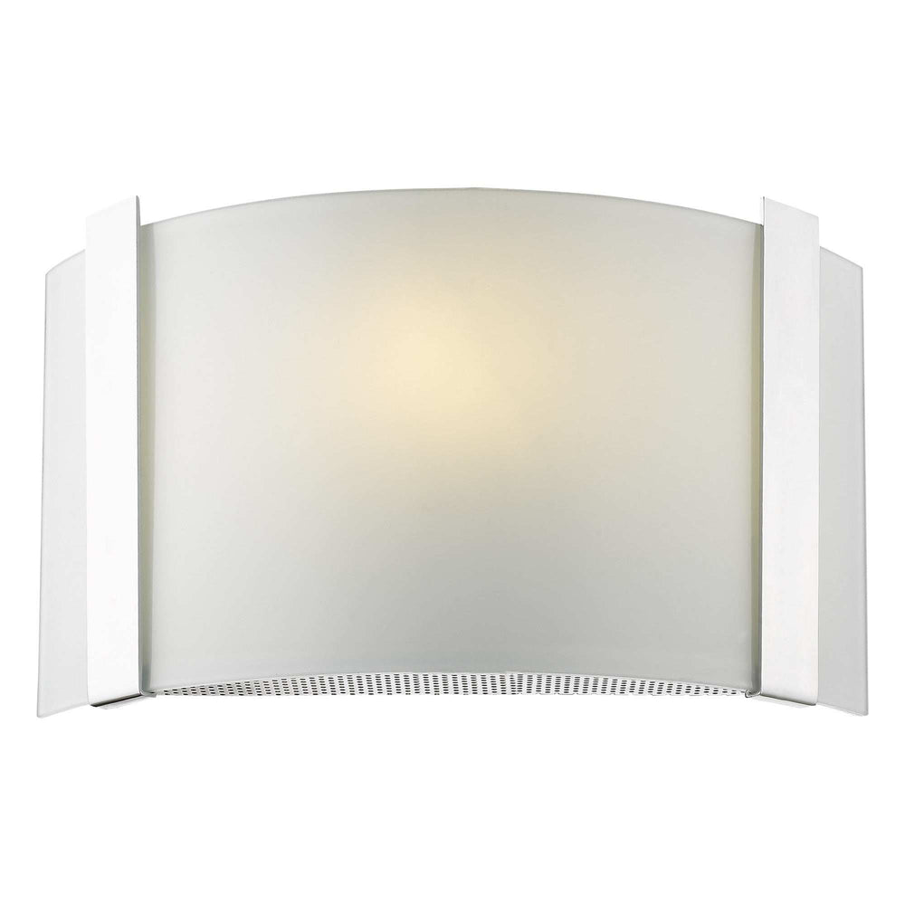 Polished Chrome Wall Sconce with Frosted Glass Shade - Homeroots - Flyclothing LLC