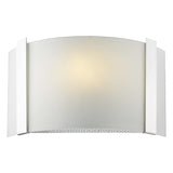 Polished Chrome Wall Sconce with Frosted Glass Shade - Homeroots - Flyclothing LLC
