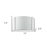 Polished Chrome Wall Sconce with Frosted Glass Shade - Homeroots - Flyclothing LLC