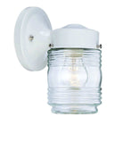 White Standard Jelly Jar One Light Outdoor Wall Light - Homeroots - Flyclothing LLC