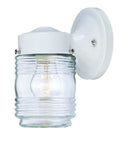 White Standard Jelly Jar One Light Outdoor Wall Light - Homeroots - Flyclothing LLC