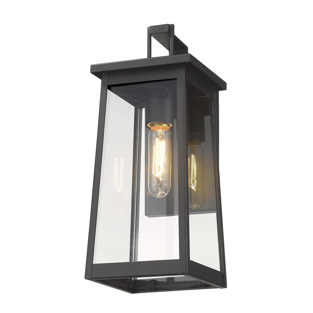 Black Contempo Elongated Outdoor Wall Light - Homeroots - Flyclothing LLC