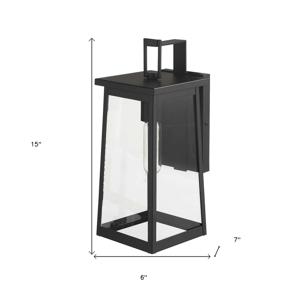 Black Contempo Elongated Outdoor Wall Light - Homeroots - Flyclothing LLC