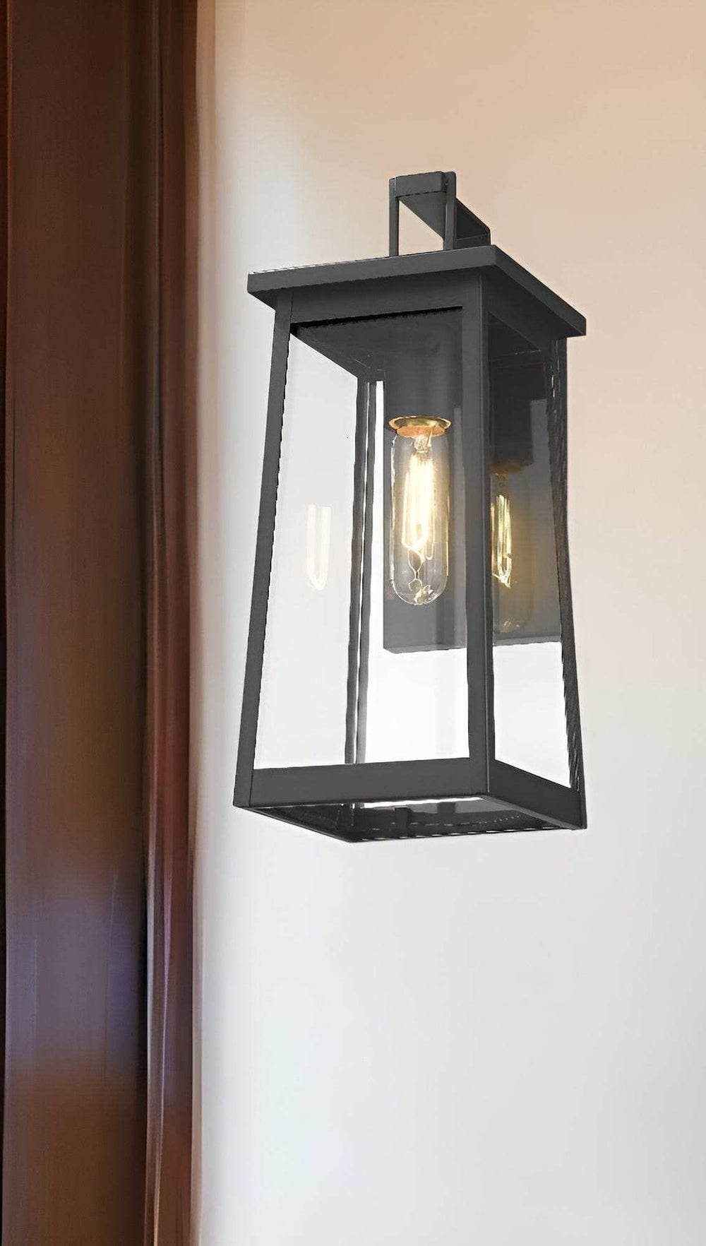 Black Contempo Elongated Outdoor Wall Light - Homeroots - Flyclothing LLC