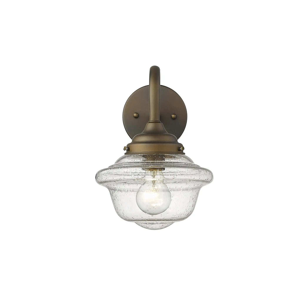 Burnished Bronze Vintage Schoolhouse Outdoor Wall Light - Homeroots - Flyclothing LLC