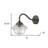 Burnished Bronze Vintage Schoolhouse Outdoor Wall Light - Homeroots - Flyclothing LLC