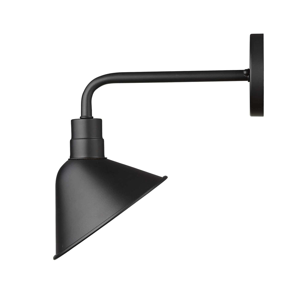 Wide Shade Matte Black LED Wall Light - Homeroots - Flyclothing LLC