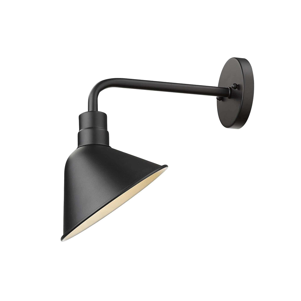 Wide Shade Matte Black LED Wall Light - Homeroots - Flyclothing LLC