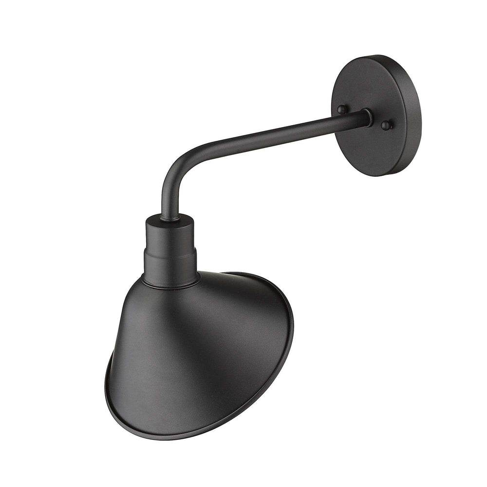 Wide Shade Matte Black LED Wall Light - Homeroots - Flyclothing LLC