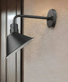Wide Shade Matte Black LED Wall Light - Homeroots - Flyclothing LLC