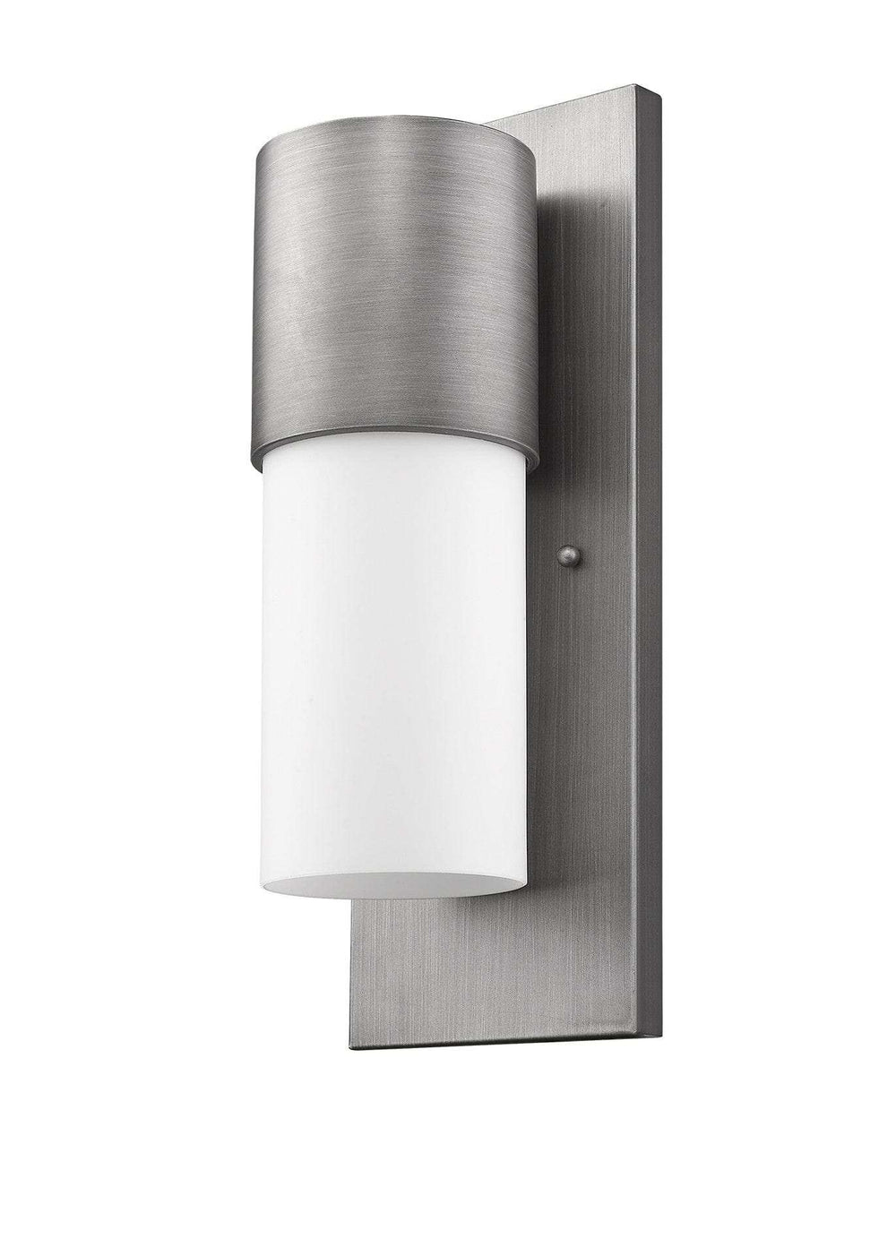Contemporary Brushed Silver and White Wall Light - Homeroots - Flyclothing LLC