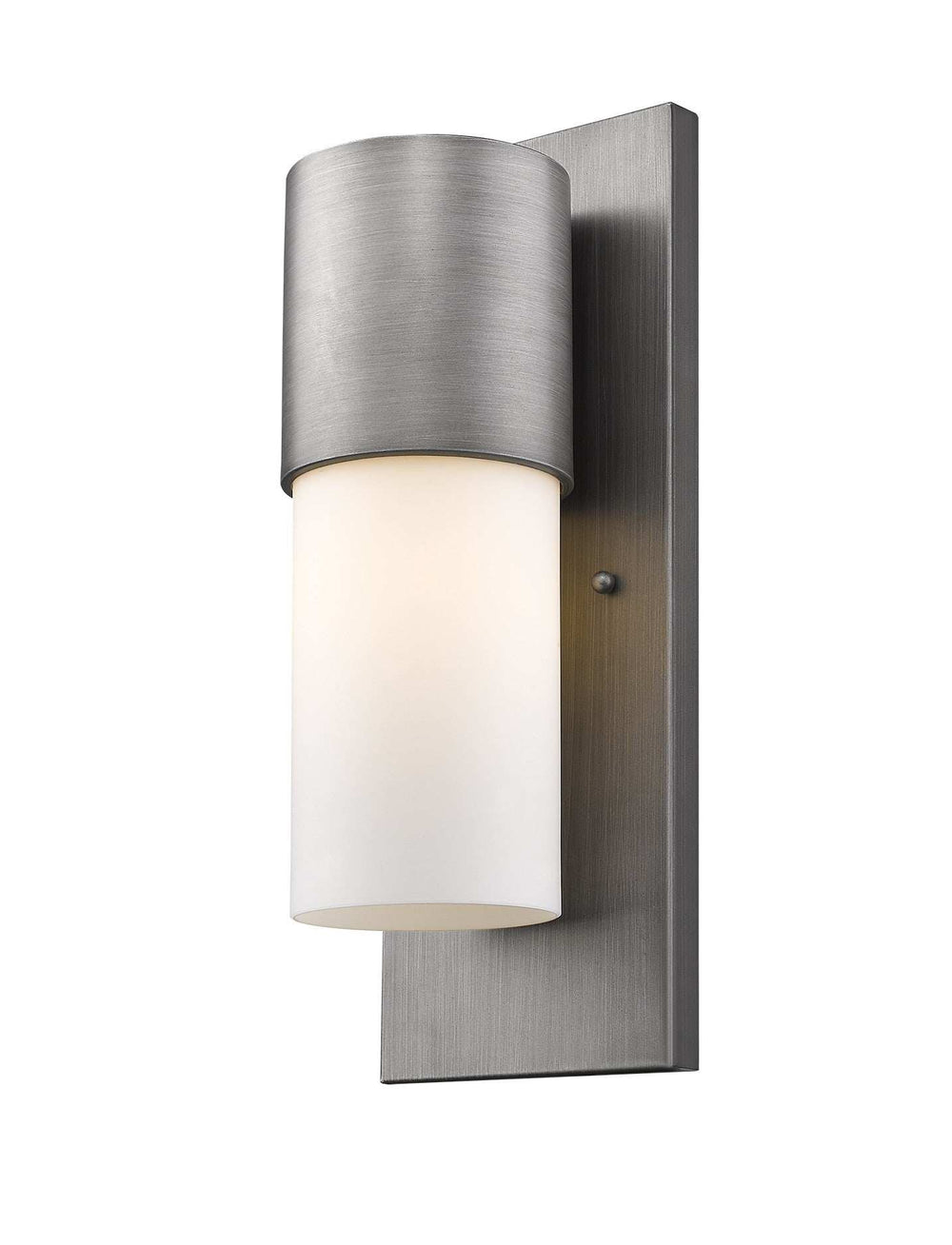 Contemporary Brushed Silver and White Wall Light - Homeroots - Flyclothing LLC