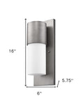 Contemporary Brushed Silver and White Wall Light - Homeroots - Flyclothing LLC