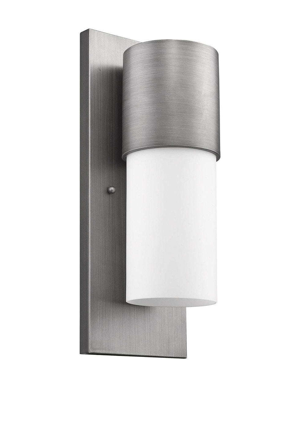Contemporary Brushed Silver and White Wall Light - Homeroots - Flyclothing LLC