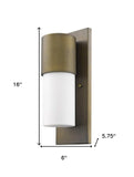 Contemporary Brushed Gold and White Wall Light - Homeroots - Flyclothing LLC