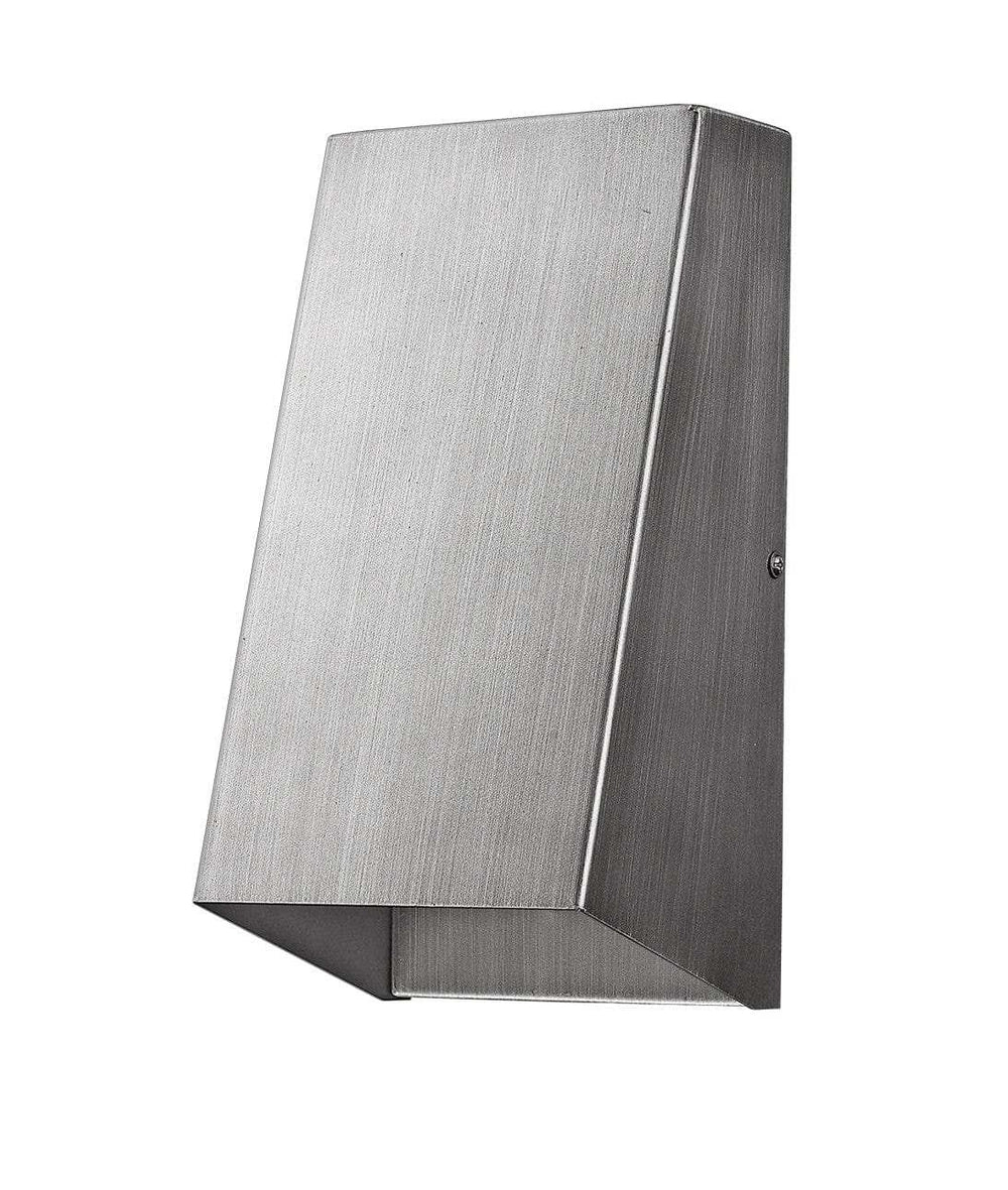 Brushed Silver Geometric Wall Sconce - Homeroots - Flyclothing LLC