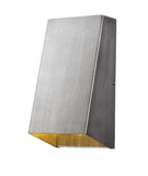 Brushed Silver Geometric Wall Sconce - Homeroots - Flyclothing LLC