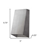 Brushed Silver Geometric Wall Sconce - Homeroots - Flyclothing LLC