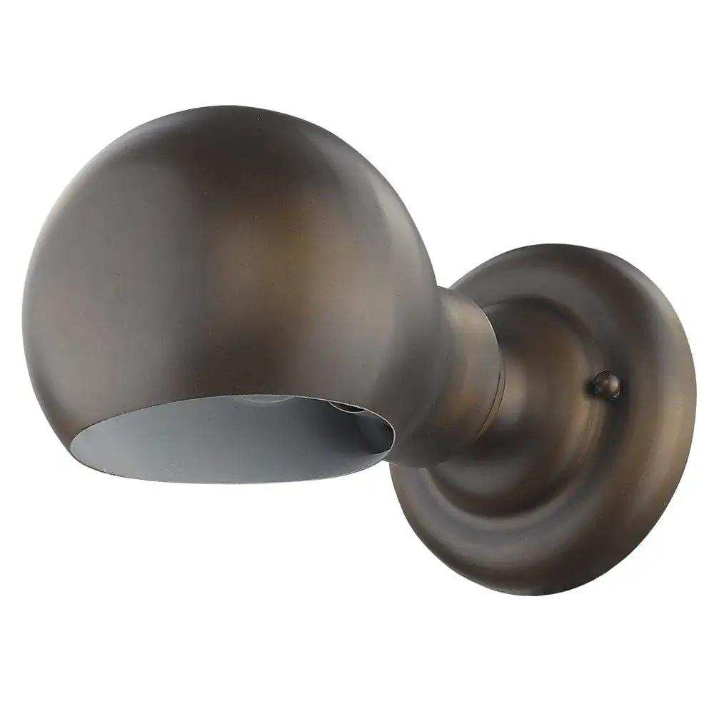 Antique Bronze Rounded Wall Sconce - Homeroots - Flyclothing LLC