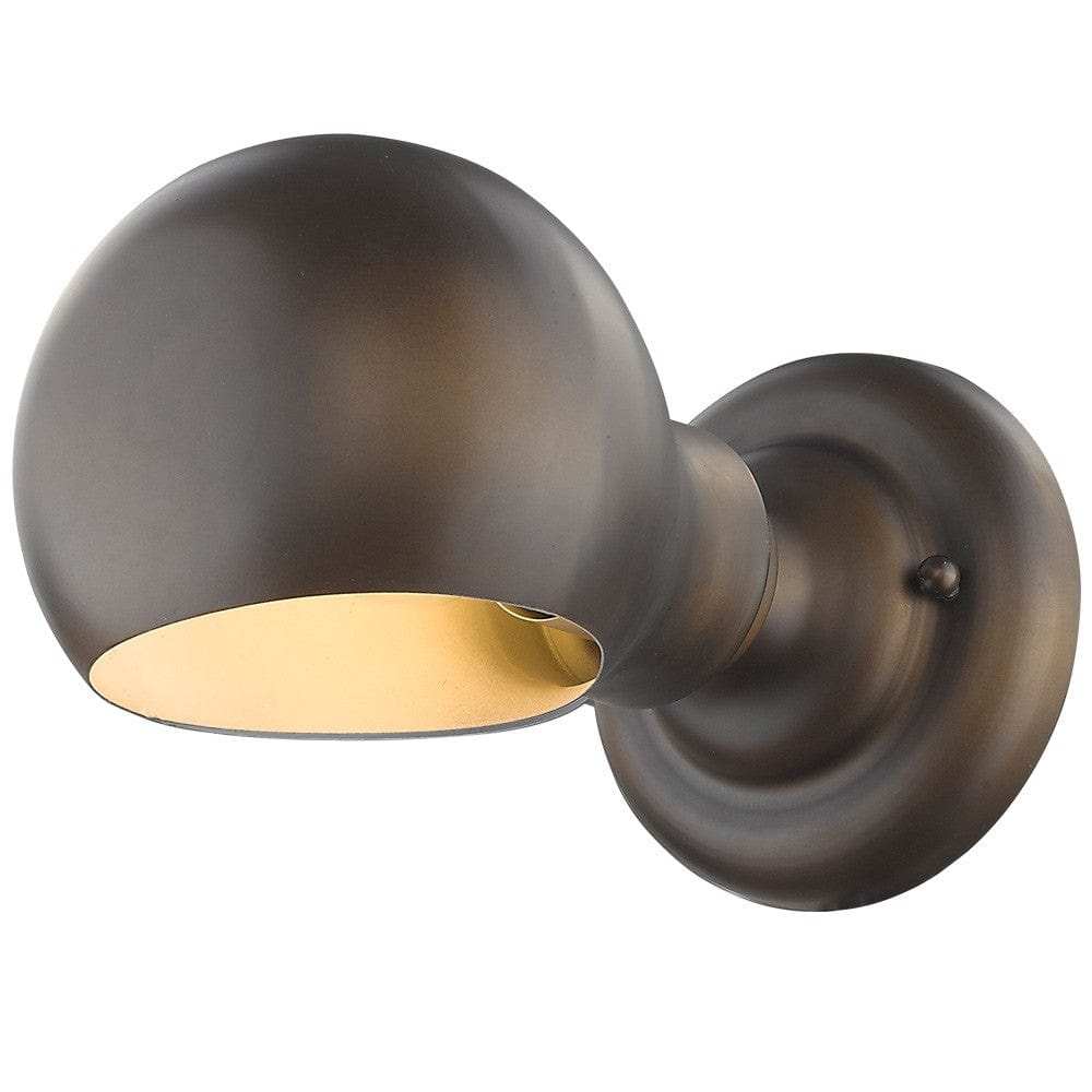 Antique Bronze Rounded Wall Sconce - Homeroots - Flyclothing LLC