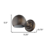 Antique Bronze Rounded Wall Sconce - Homeroots - Flyclothing LLC