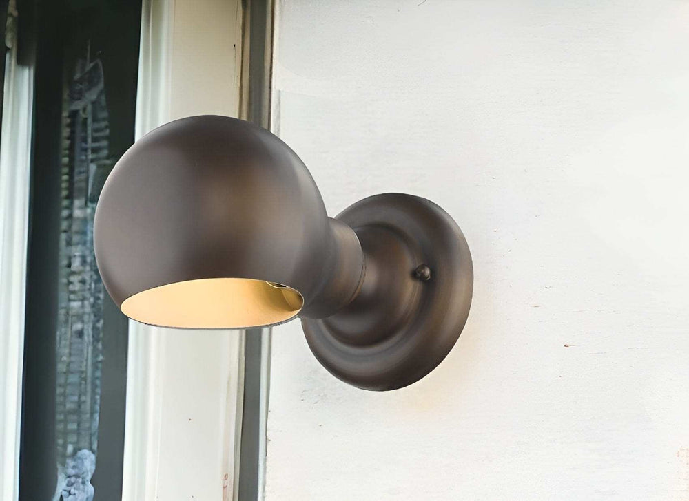 Antique Bronze Rounded Wall Sconce - Homeroots - Flyclothing LLC