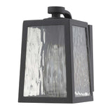 Matte Black glass panels Outdoor Wall Light - Homeroots - Flyclothing LLC
