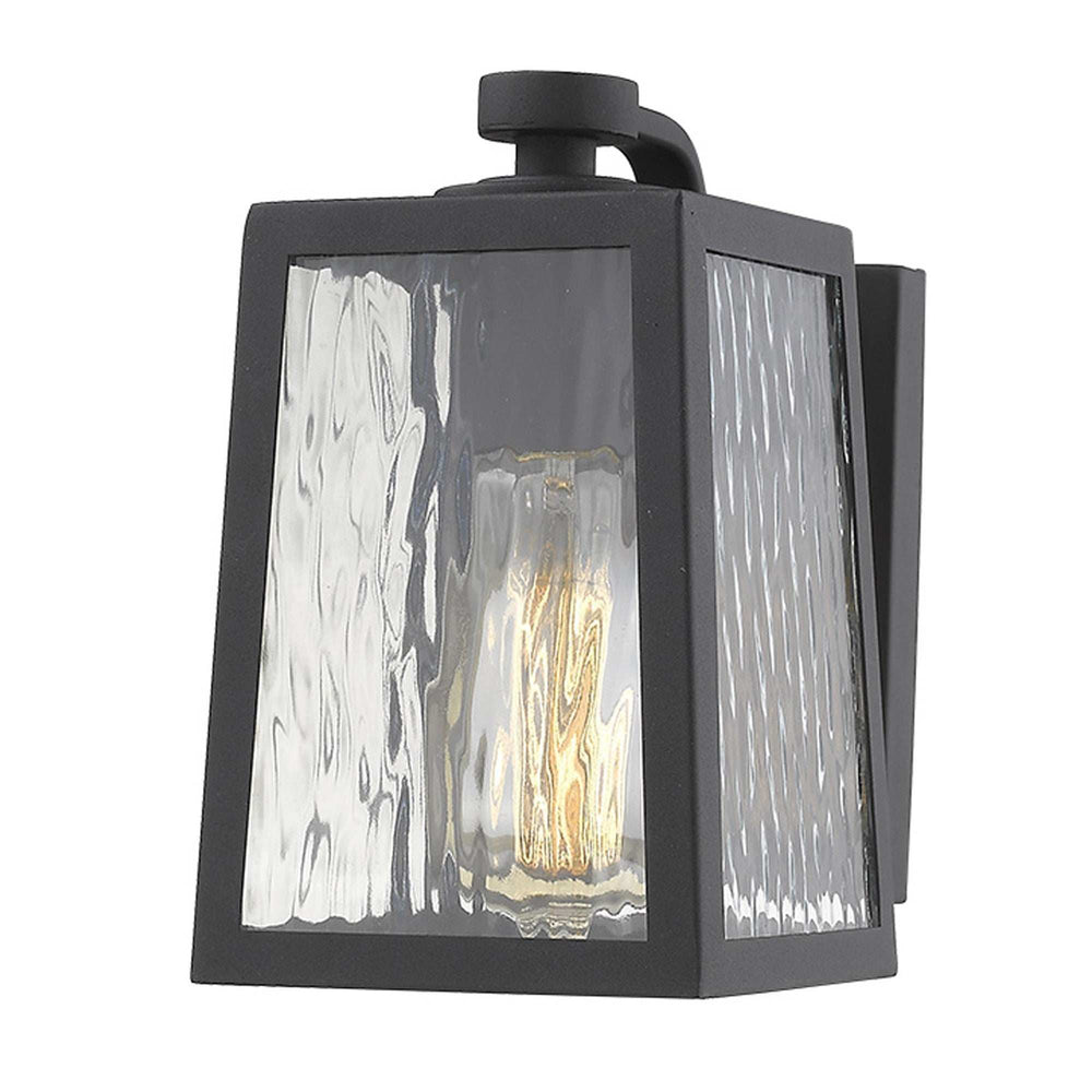 Matte Black glass panels Outdoor Wall Light - Homeroots - Flyclothing LLC
