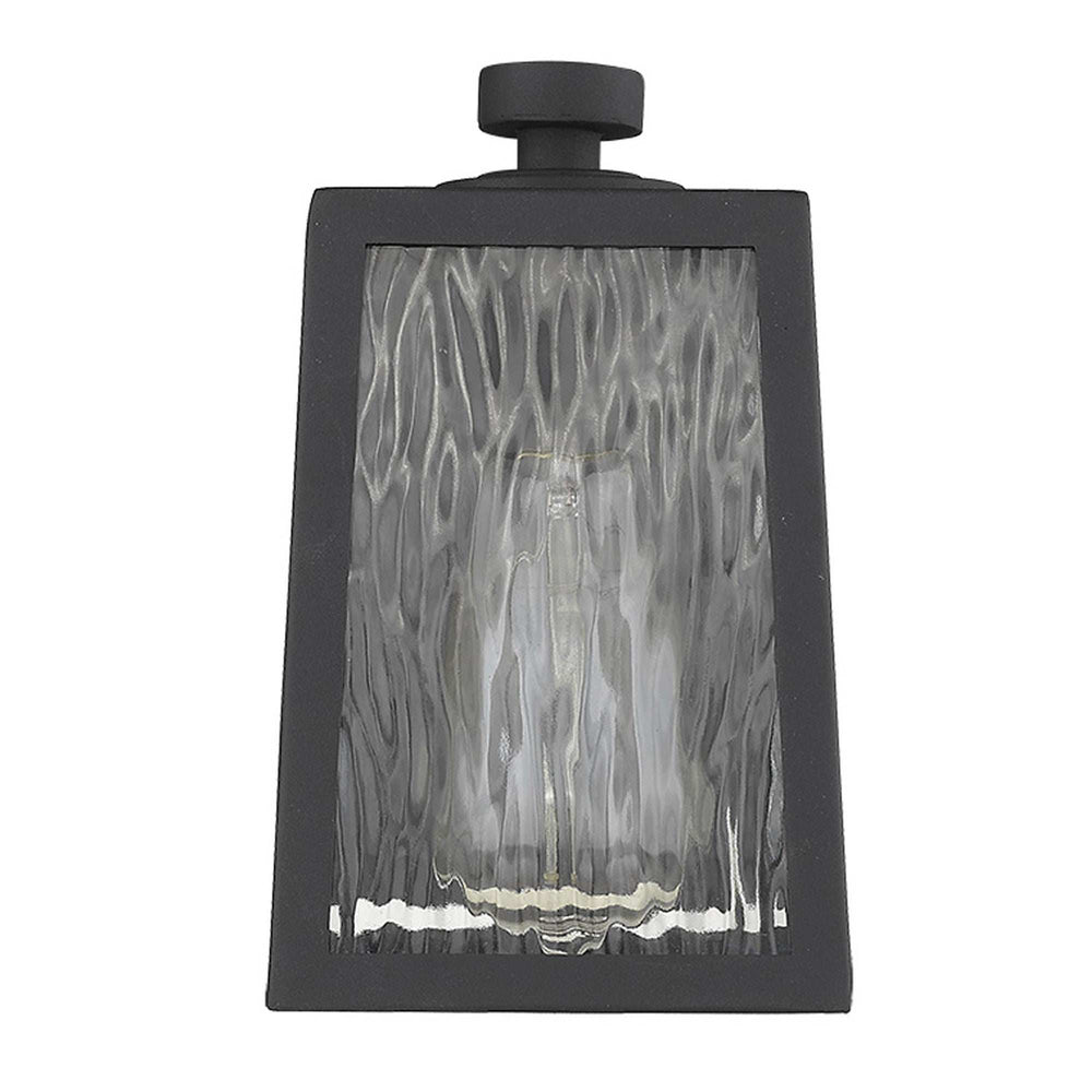 Matte Black glass panels Outdoor Wall Light - Homeroots - Flyclothing LLC