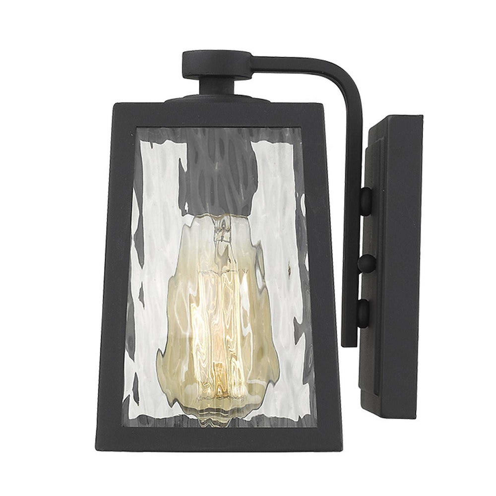 Matte Black glass panels Outdoor Wall Light - Homeroots - Flyclothing LLC