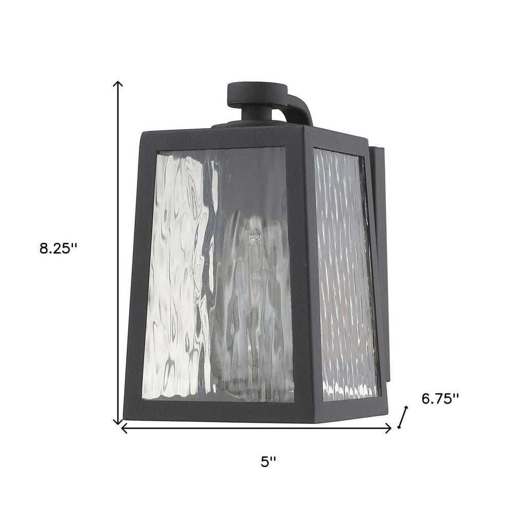 Matte Black glass panels Outdoor Wall Light - Homeroots - Flyclothing LLC