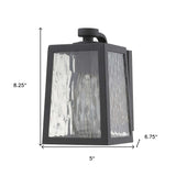 Matte Black glass panels Outdoor Wall Light - Homeroots - Flyclothing LLC