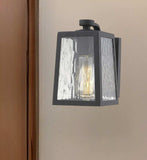 Matte Black glass panels Outdoor Wall Light - Homeroots - Flyclothing LLC