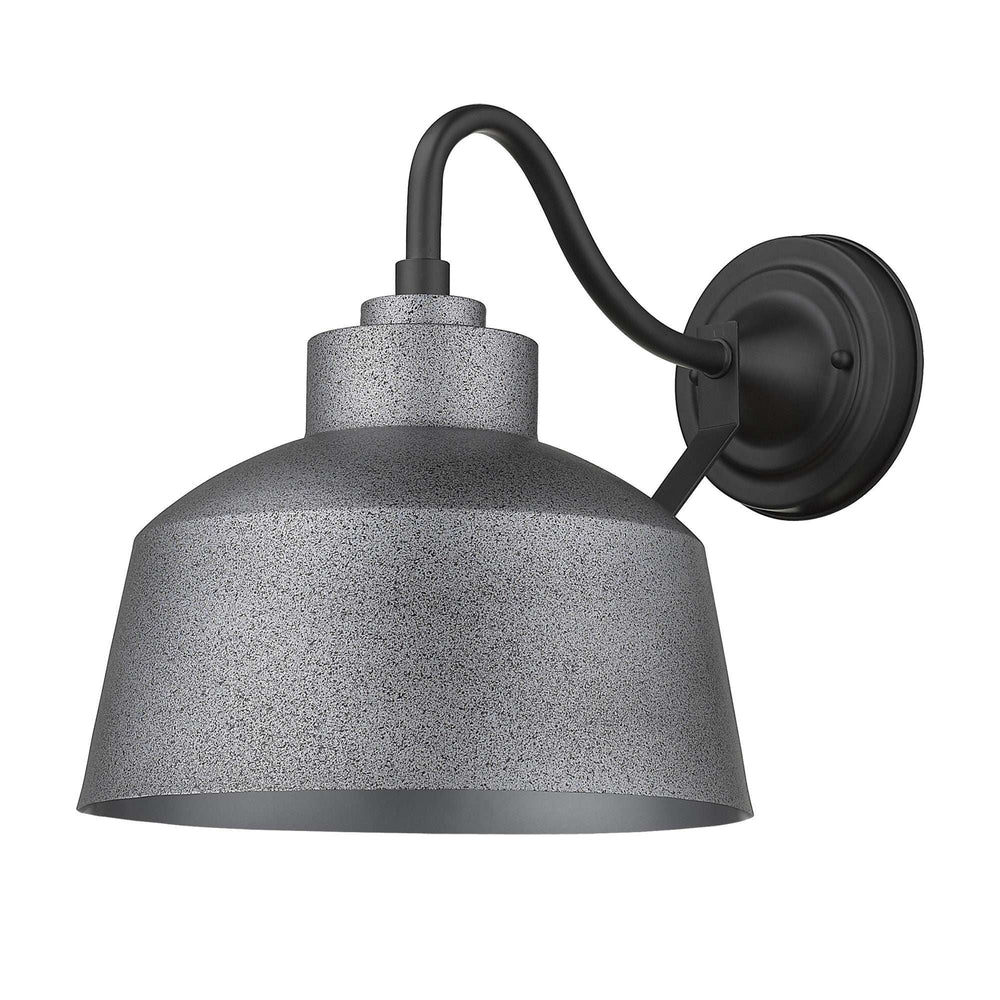 Pebbled Gray Bowl Shape Outdoor Wall Light - Homeroots - Flyclothing LLC