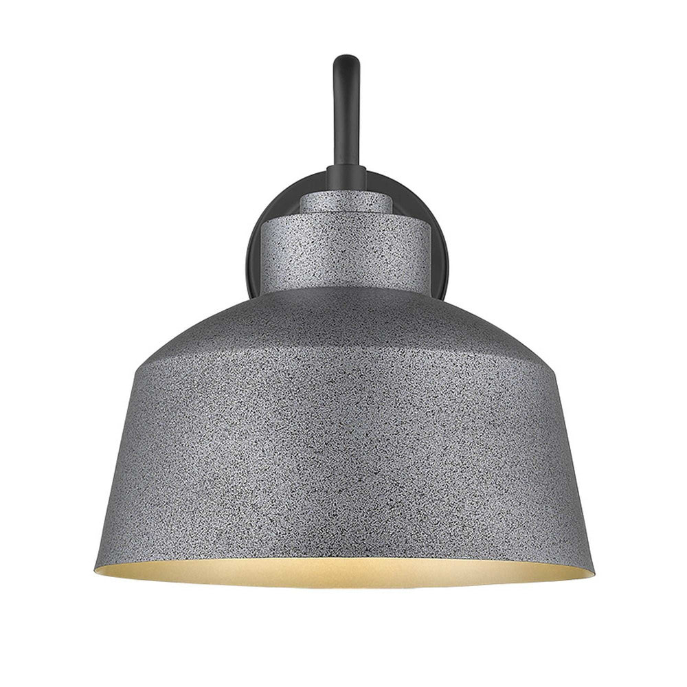 Pebbled Gray Bowl Shape Outdoor Wall Light - Homeroots - Flyclothing LLC