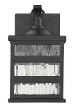 Glass panel Matte Black Outdoor Cage Light - Homeroots - Flyclothing LLC