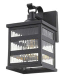 Glass panel Matte Black Outdoor Cage Light - Homeroots - Flyclothing LLC