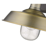 Brushed Gold Shallow Plate Shape Wall Light - Homeroots - Flyclothing LLC