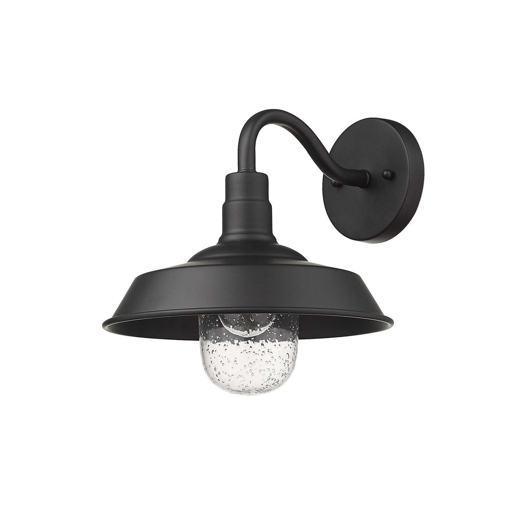 Matte Black Shallow Plate Shape Wall Light - Homeroots - Flyclothing LLC