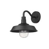 Matte Black Shallow Plate Shape Wall Light - Homeroots - Flyclothing LLC