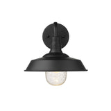 Matte Black Shallow Plate Shape Wall Light - Homeroots - Flyclothing LLC