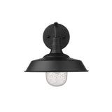Matte Black Shallow Plate Shape Wall Light - Homeroots - Flyclothing LLC