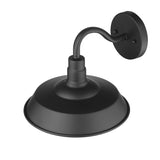 Matte Black Shallow Plate Shape Wall Light - Homeroots - Flyclothing LLC