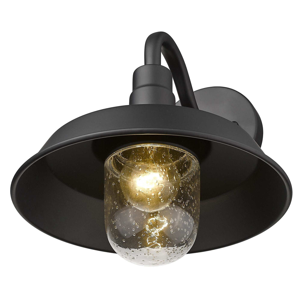 Matte Black Shallow Plate Shape Wall Light - Homeroots - Flyclothing LLC