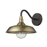 Burry 1-Light Antique Brass Wall Light - Homeroots - Flyclothing LLC
