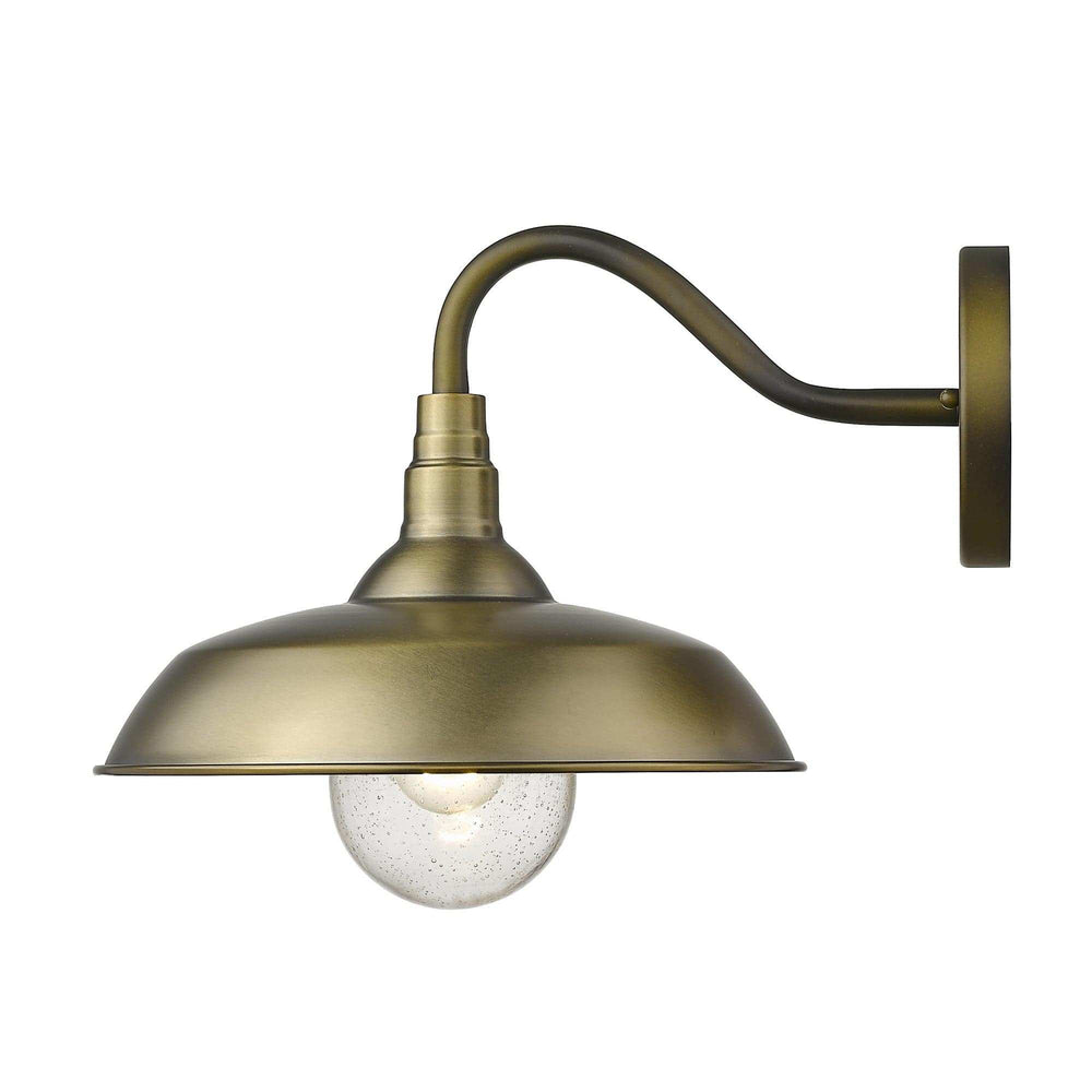 Burry 1-Light Antique Brass Wall Light - Homeroots - Flyclothing LLC