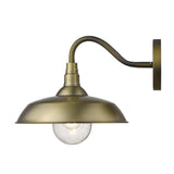 Burry 1-Light Antique Brass Wall Light - Homeroots - Flyclothing LLC