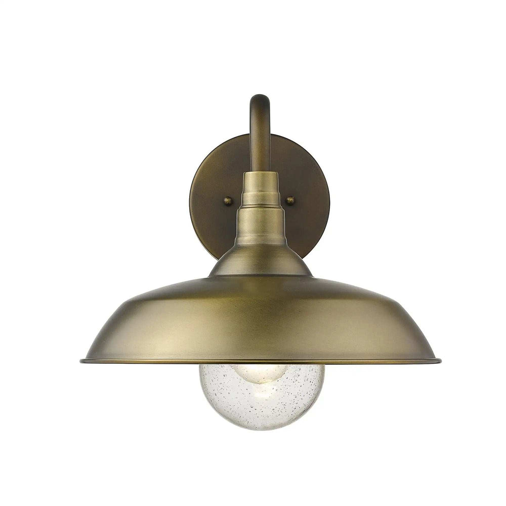 Burry 1-Light Antique Brass Wall Light - Homeroots - Flyclothing LLC