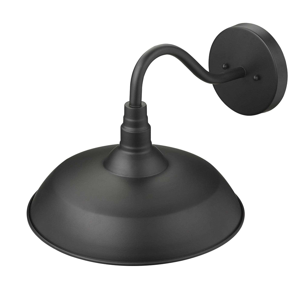 Burry 1-Light Matte Black Wall Light - Homeroots - Flyclothing LLC